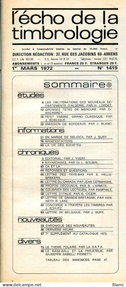 L'écho De La Timbrologie,obliteration Algerie,Grèce 1861-86,type Paix 50c,emission Bordeaux,type Sage, - Francesi (prima Del 1940)