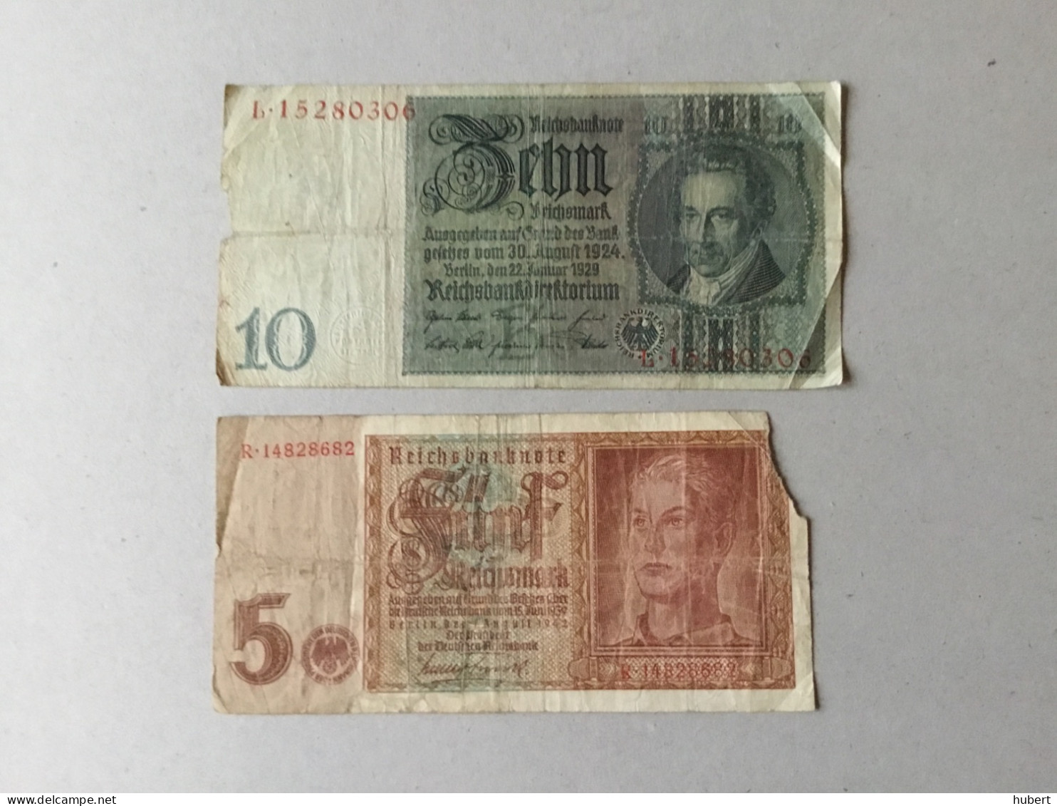 5 Reichsmark 1942 Et 10 Reichsmark 1929 - 5 Reichsmark