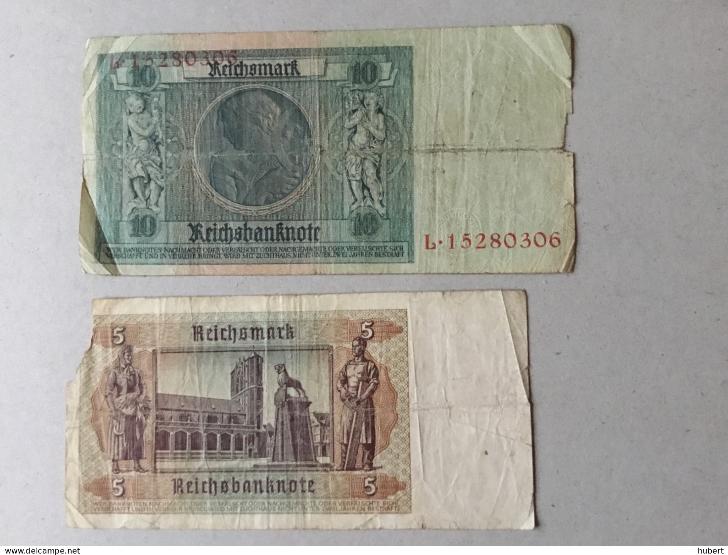 5 Reichsmark 1942 Et 10 Reichsmark 1929 - 5 Reichsmark