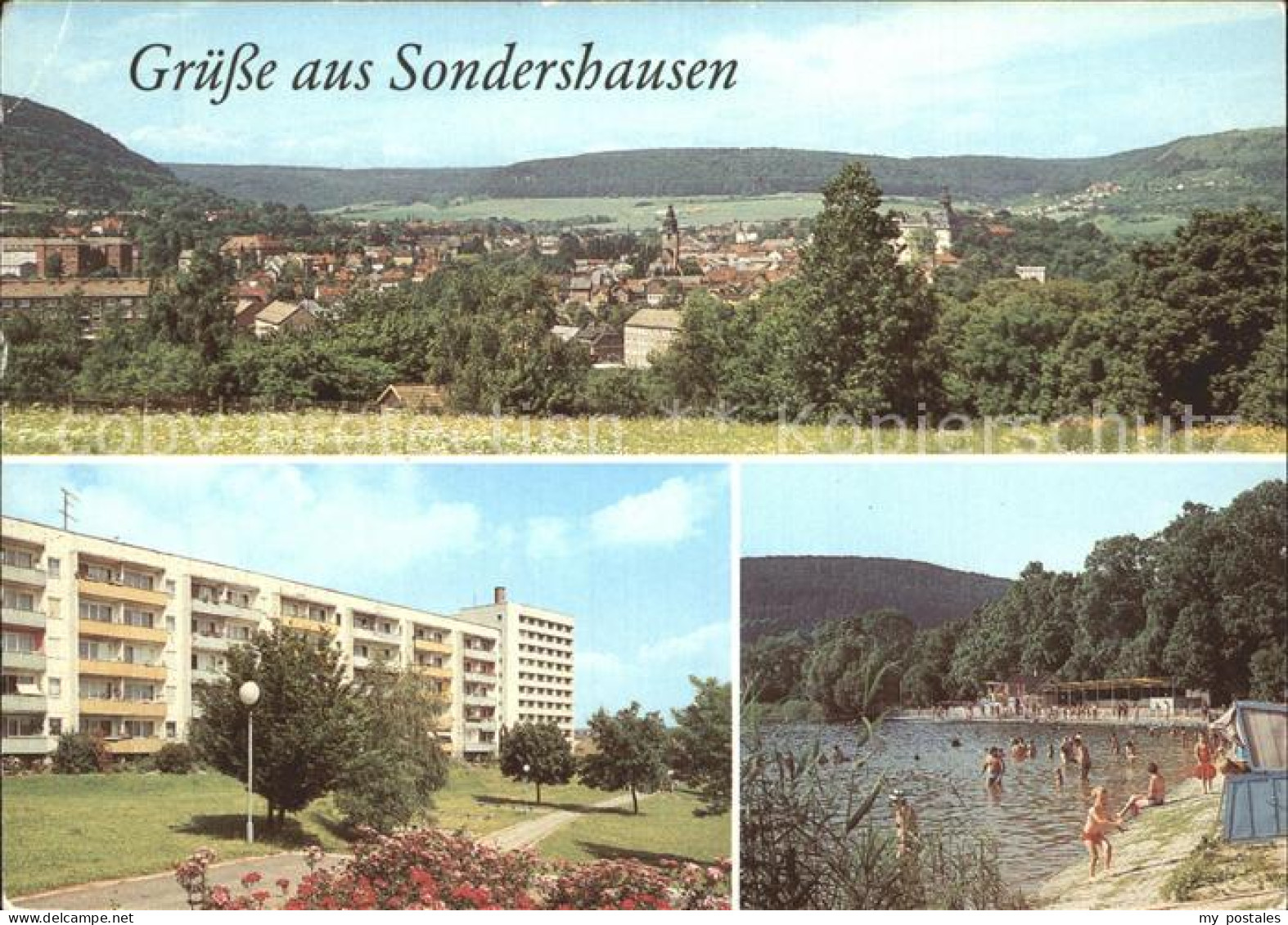 72337158 Sondershausen Thueringen Uebersicht Neubaugebiet Borntal Naherholungsze - Sondershausen