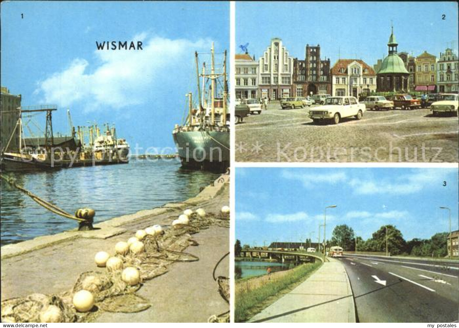 72337047 Wismar Mecklenburg Hafen Schiffe Markt Wasserkunst Hochbruecke Wismar - Wismar