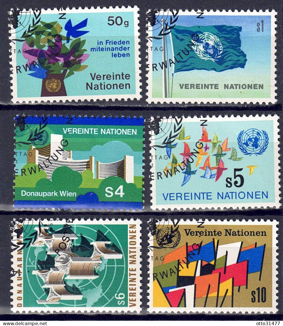 UNO Wien 1979 - Jahrgang Mit Nr. 1 - 6, Gestempelt / Used - Usados