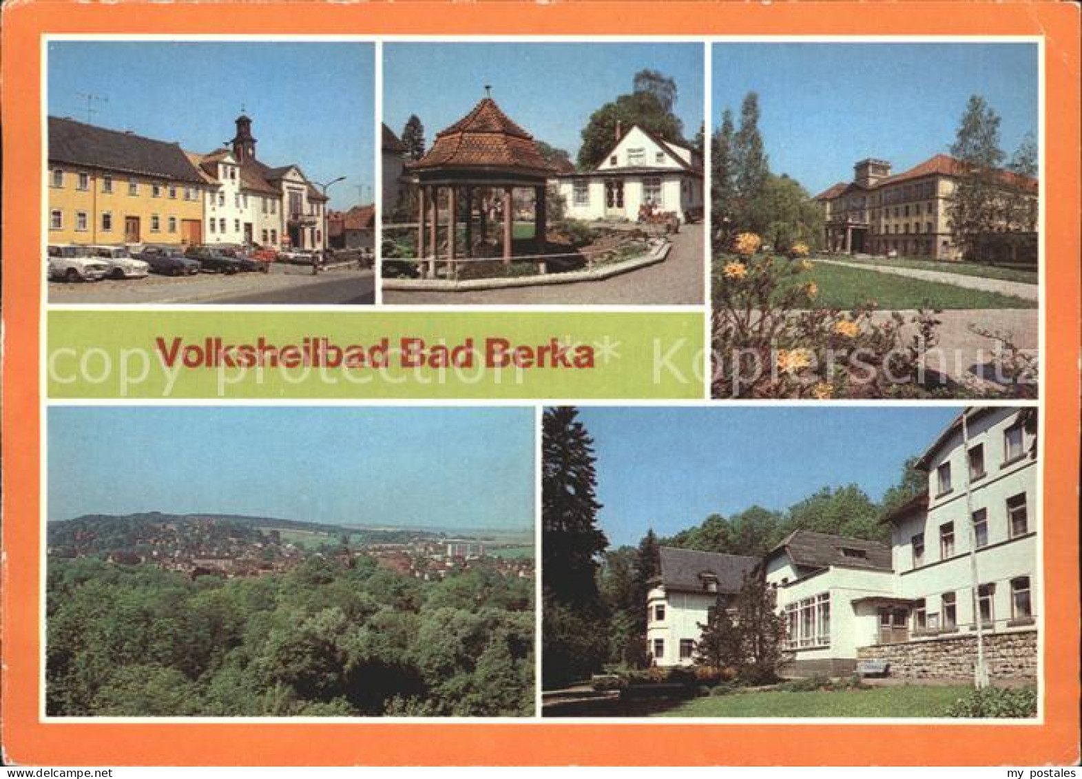 72336980 Bad Berka Markt Goethebrunnen Kurmittelhaus Zentralklinik Sanatorium Vo - Bad Berka