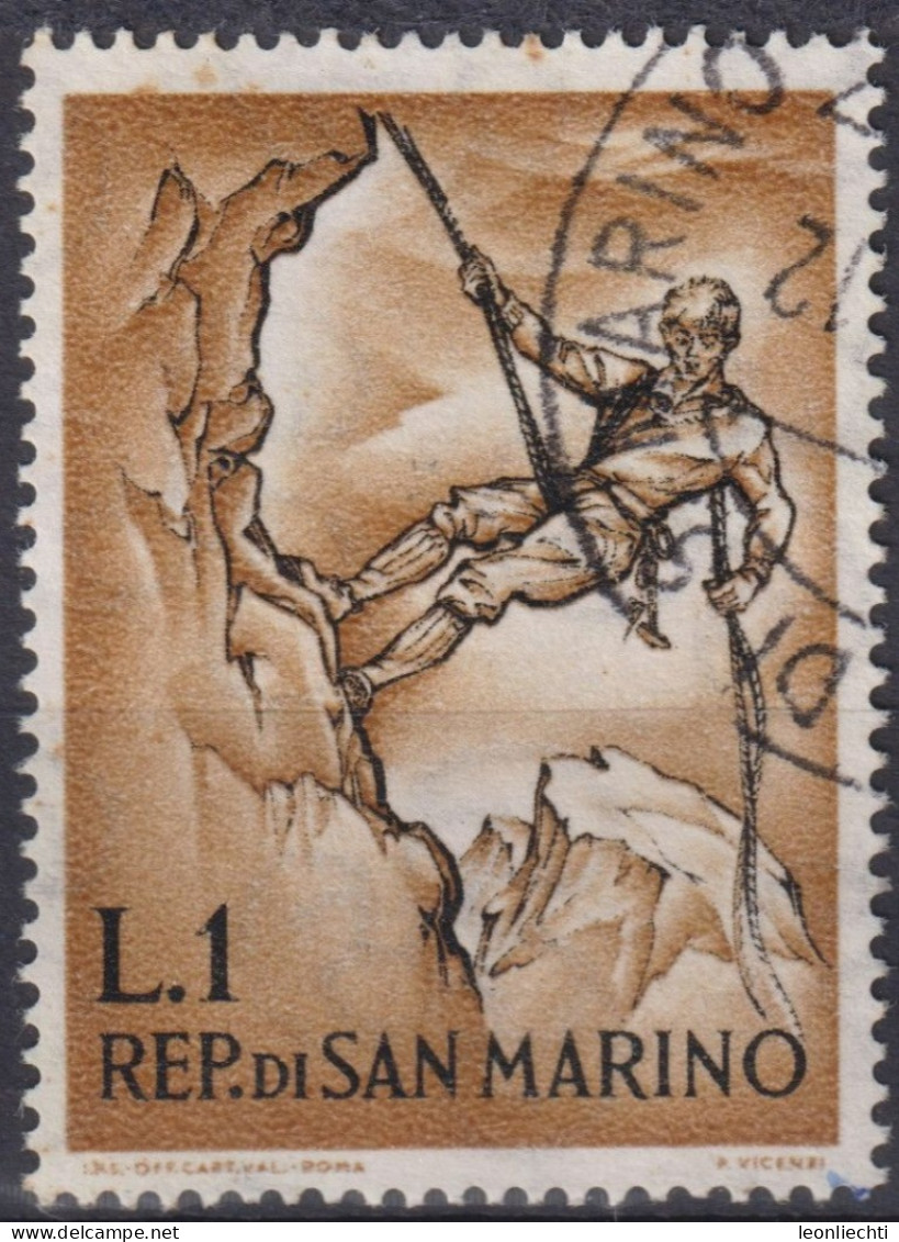 1962 San Marino ° Mi:SM 729, Sn:SM 519, Yt:SM 552, Mountaineer Roping, - Gebraucht