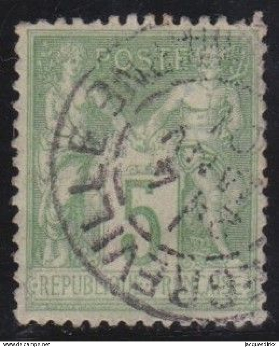 France  .  Y&T   .    102       .     O      .     Oblitéré - 1898-1900 Sage (Tipo III)