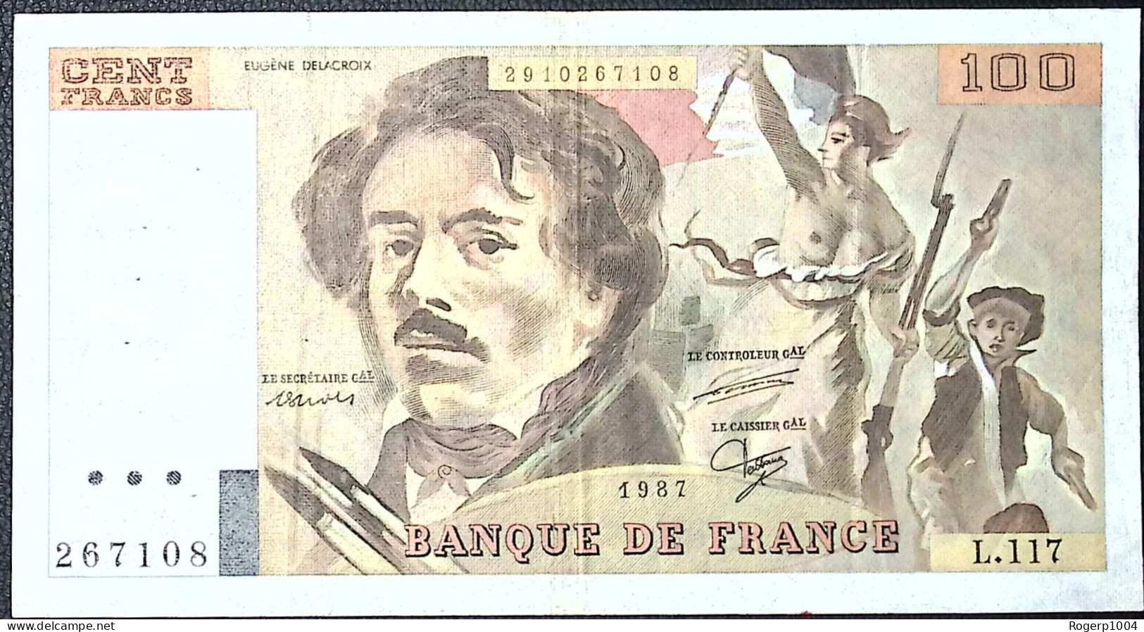 FRANCE * 100 Francs * Delacroix * 1987 * Fay 69.11 * Etat/Grade SUP/XXF * - 100 F 1978-1995 ''Delacroix''