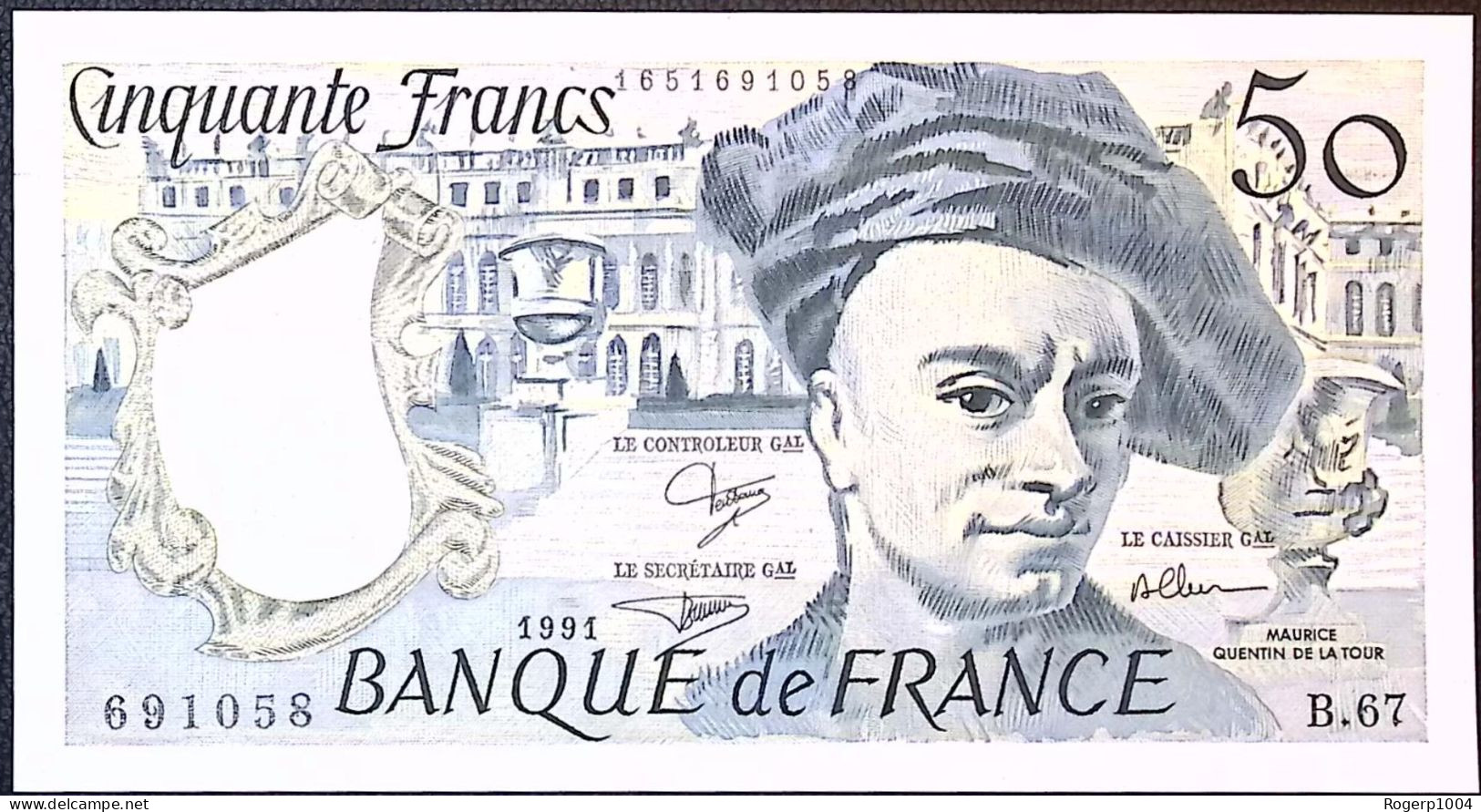 FRANCE * 50 Francs * Quentin De La Tour * 1991 * Fay 67.17 * Etat/Grade SUP+/XXF * - 50 F 1976-1992 ''quentin De La Tour''