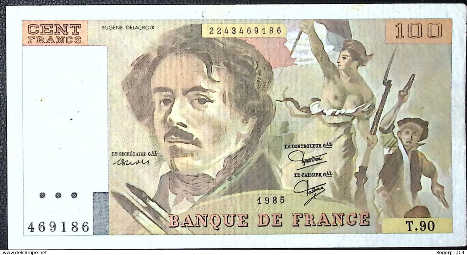 FRANCE * 100 Francs * Delacroix * 1985 * Fay 69.09 * Etat/Grade SUP/XXF * - 100 F 1978-1995 ''Delacroix''