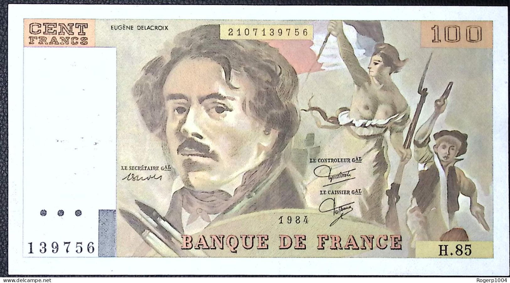 FRANCE * 100 Francs * Delacroix * 1984 * Fay 69.08a * Etat/Grade SPL/aUNC * - 100 F 1978-1995 ''Delacroix''