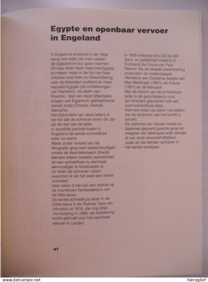 LETTERLAND Door Erik De Meyer Antwerpen 1994 / Brugge Walleyndruk Druk Typografie Communicatie Pre-press Lay-out - History