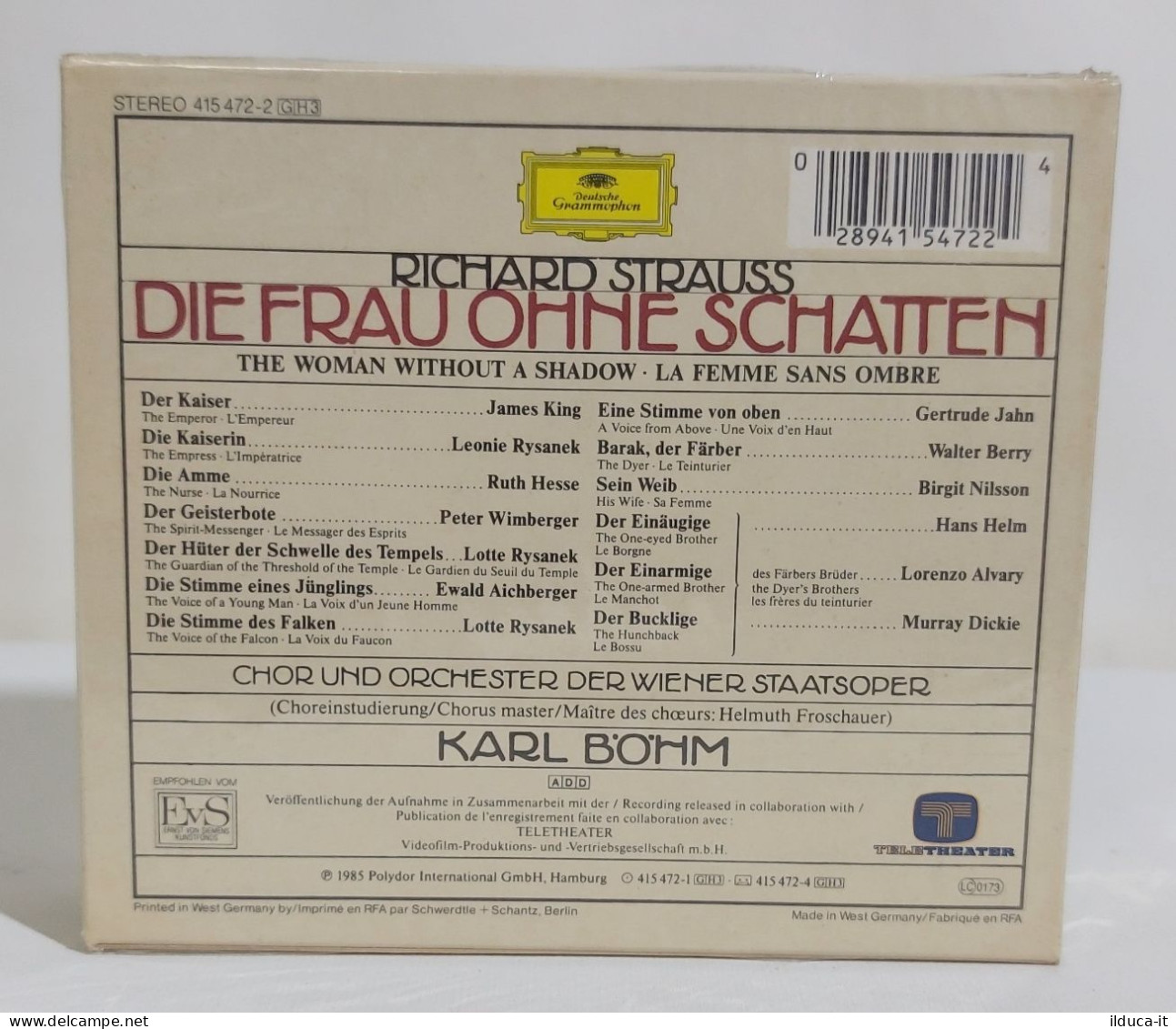 33475 Cofanetto 3 CD - Richard Strauss - Die Frau Ohne Schatten - 1985 - Oper & Operette