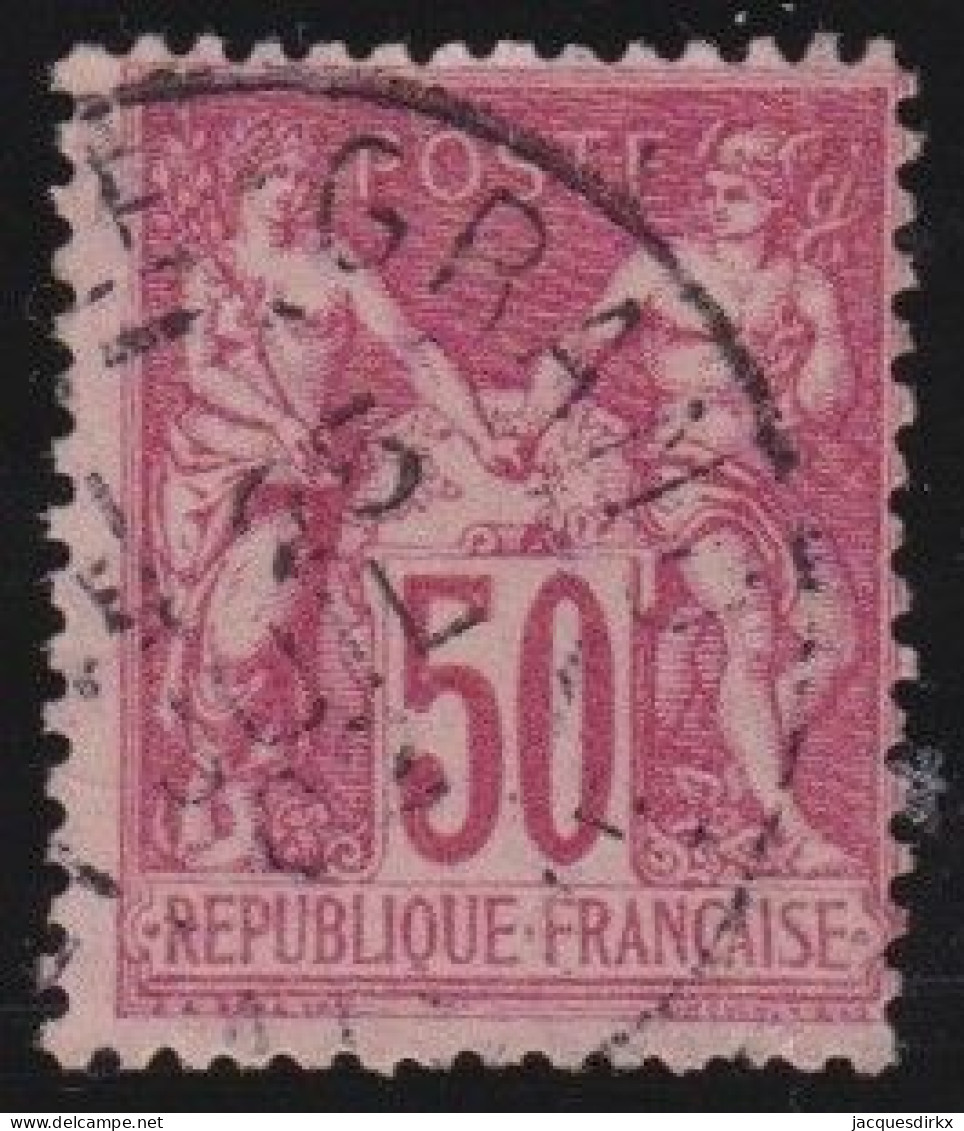 France  .  Y&T   .    104  (2 Scans)       .     O      .     Oblitéré - 1898-1900 Sage (Tipo III)