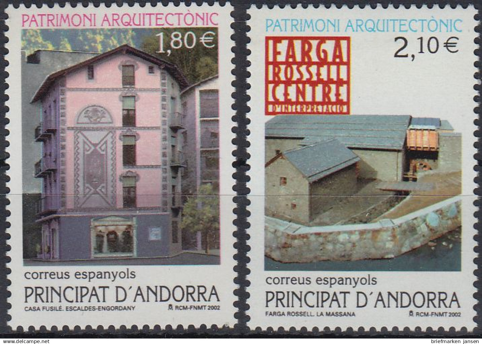 Andorra Span Mi.Nr. 291-292 Architekturerbe (2 Werte) - Other & Unclassified