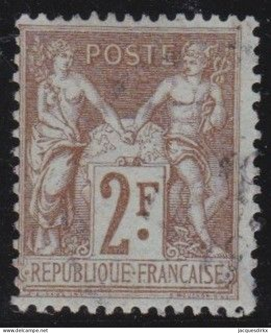 France  .  Y&T   .    105  (2 Scans)       .     O      .     Oblitéré - 1898-1900 Sage (Tipo III)