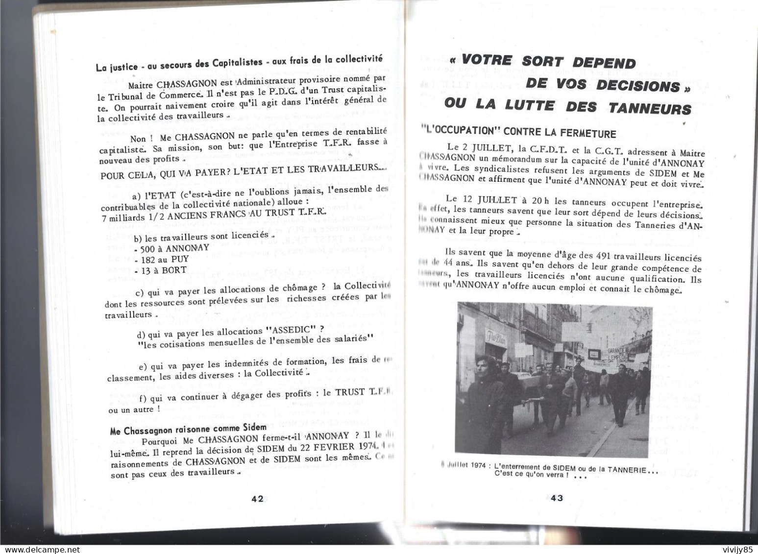 07 - ANNONAY - Beau Livre De 120 Pages " Les Tanneurs Ont La Vie Dure "1976 - Rhône-Alpes