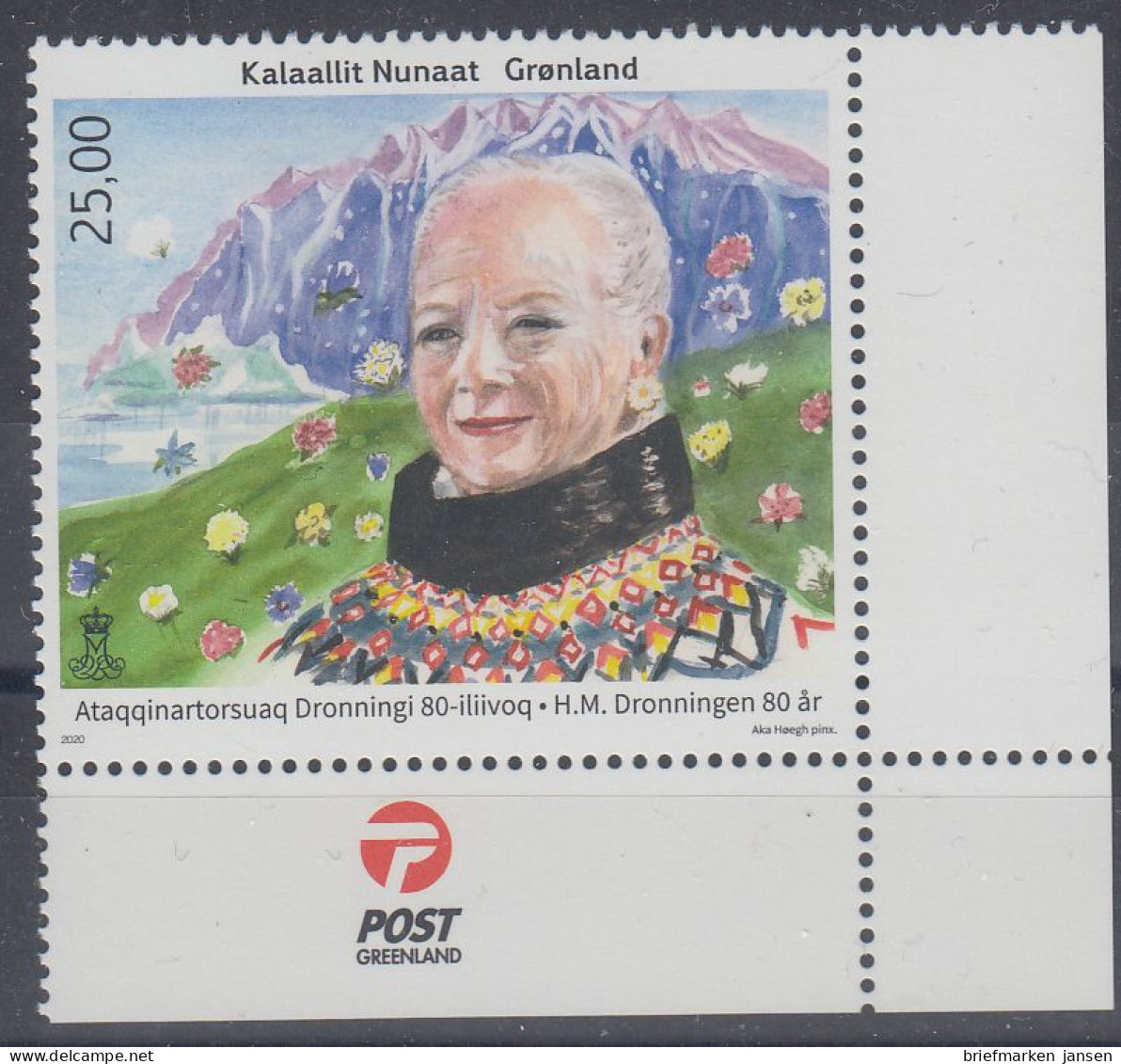 Grönland MiNr. 848 Königin Margrethe II., 80. Geburtstag - Sonstige & Ohne Zuordnung
