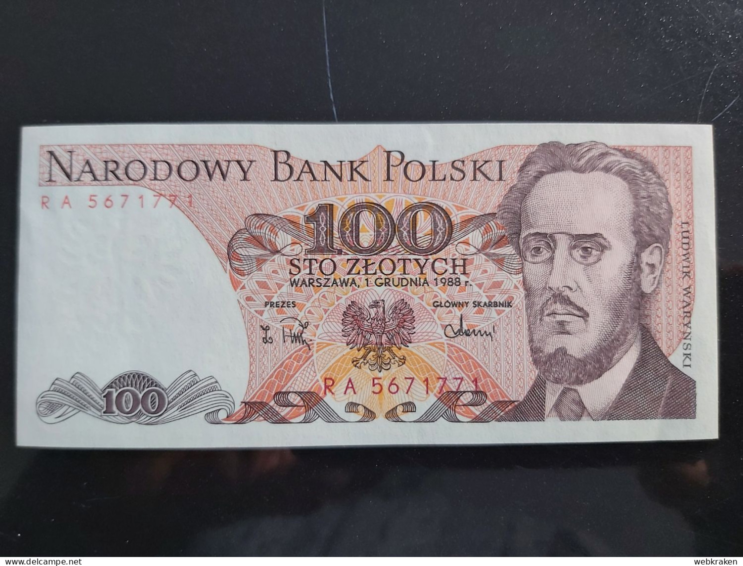 Poland Polonia BANCONOTA DA 100 Zlotych 1988 COME DA FOTO - Sonstige & Ohne Zuordnung