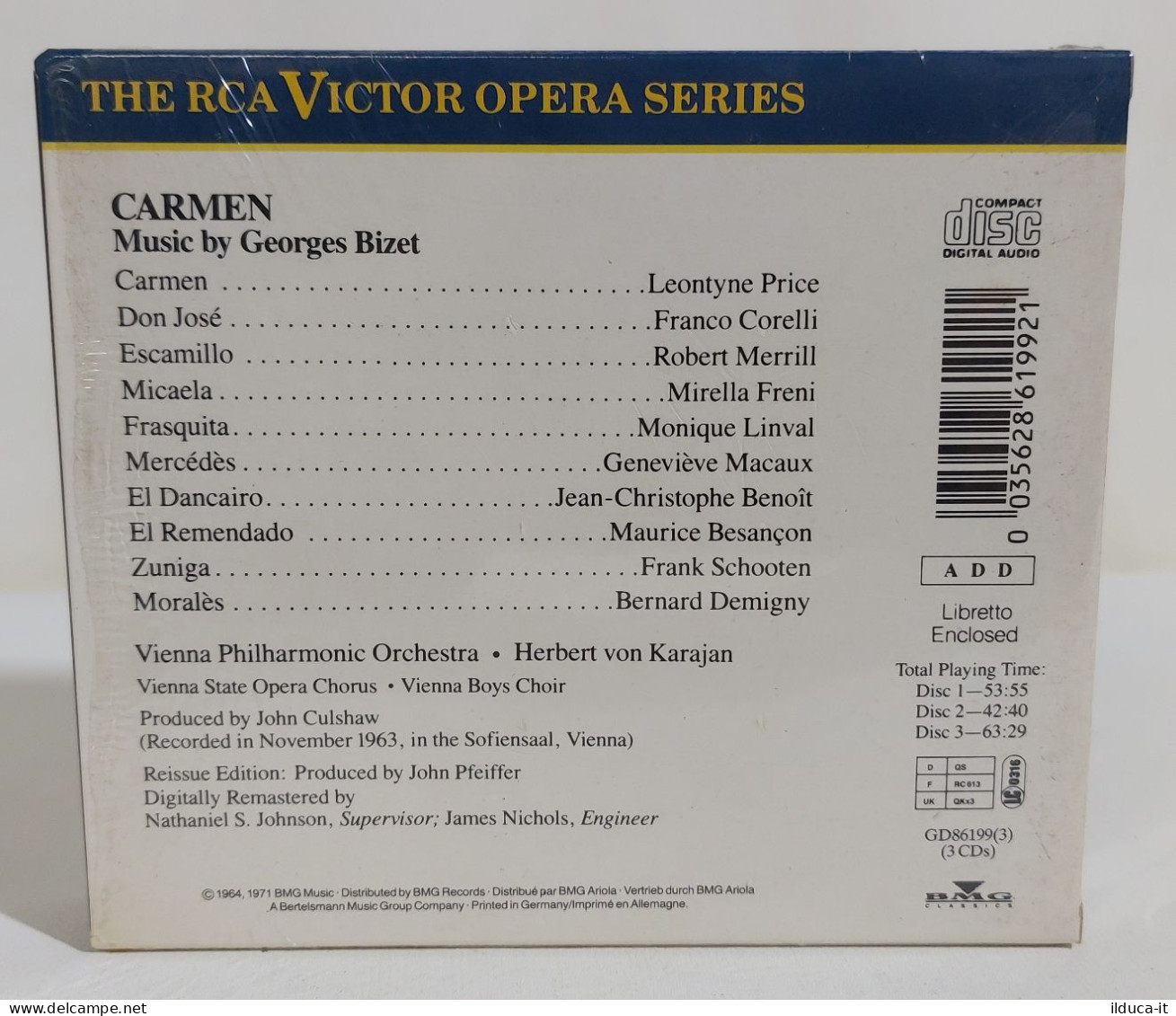 33494 Cofanetto 3 CD - Bizet - Carmen - RCA Victor 1988 - Opere