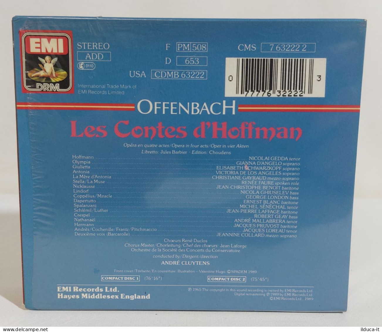 33498 Cofanetto 2 CD - Offenbach - Les Contes D'Hoffmann - EMI 1989 - Opéra & Opérette