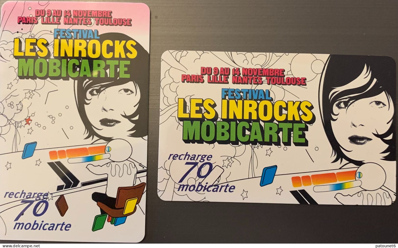 MBC 84 Et 85  -   Paire Inrocks (horizontale Et Verticale)  -  70 Unités - Cellphone Cards (refills)