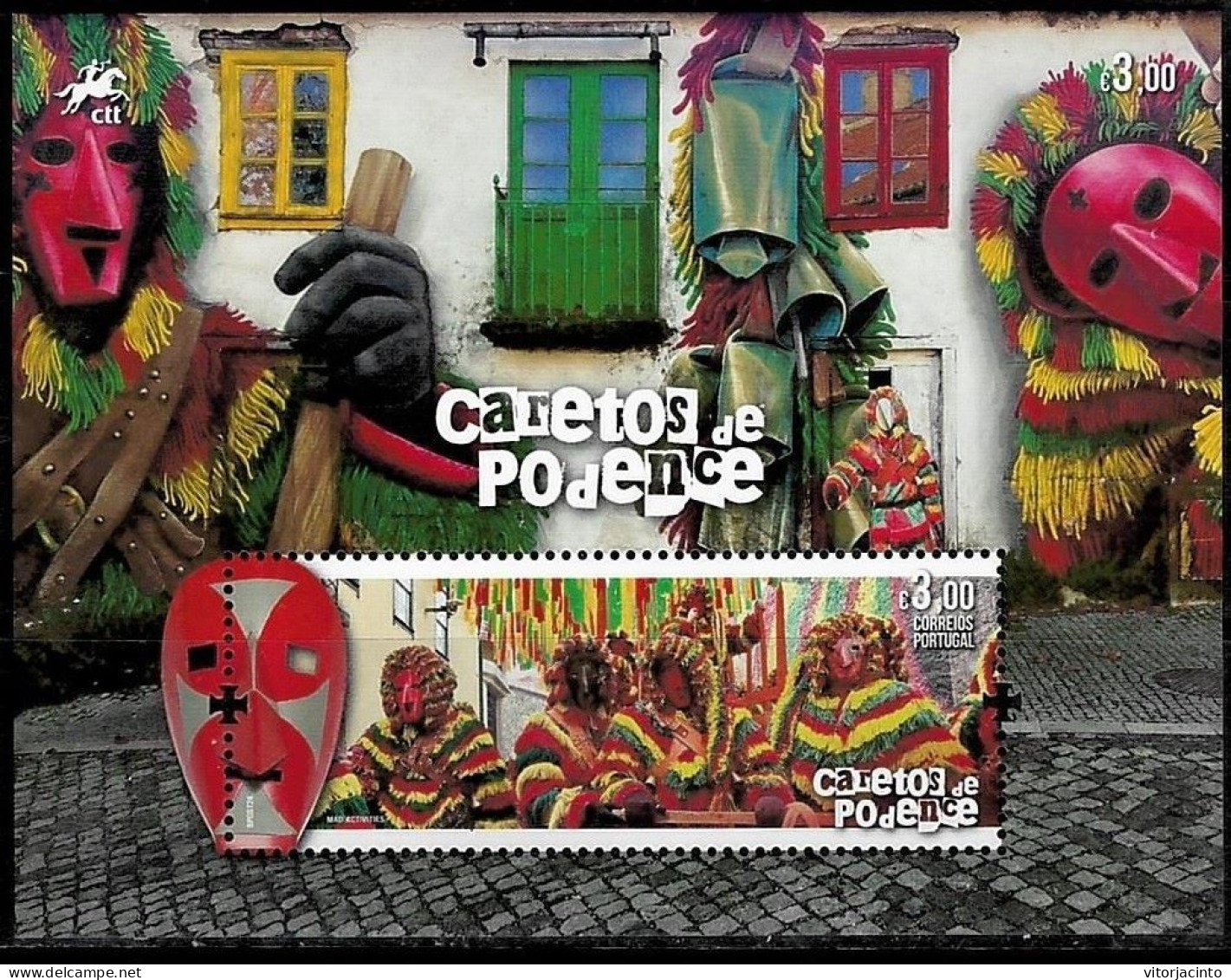 PORTUGAL - The "Caretos De Podence" (Intangible Cultural Heritage Of Humanity) - Date Of Issue: 2024-02-13 - Carnavales