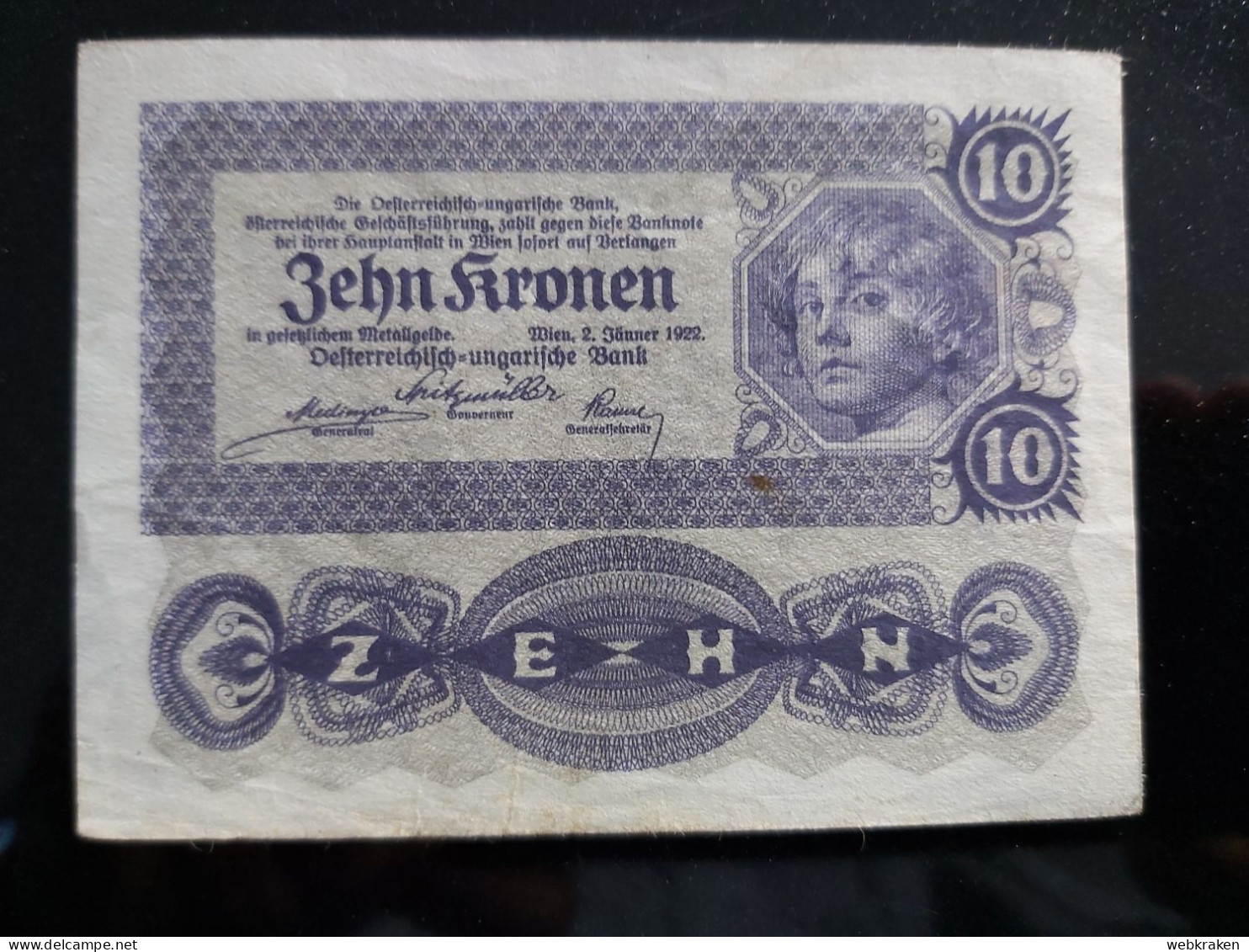 GERMANY BANCONOTA DA 10 CORONE 10 KRONEN 1922 COME DA FOTO - Autres & Non Classés