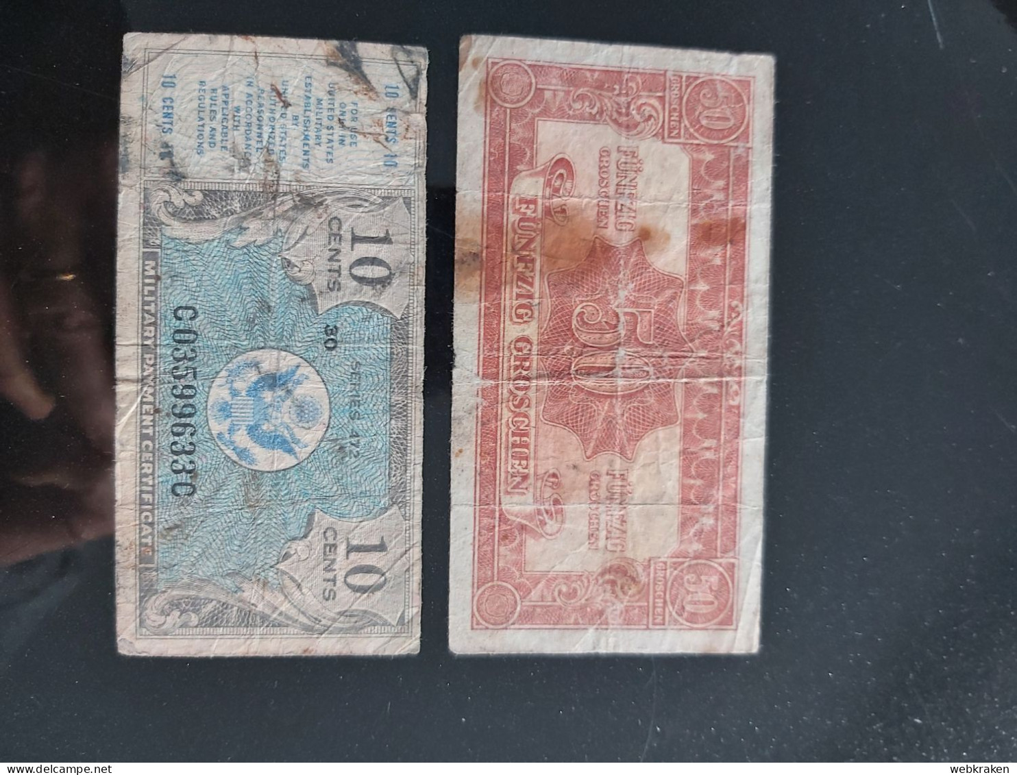 LOTTO 2 BANCONOTE ALLIED MILITARY GERMANY USA COME DA FOTO - Other & Unclassified