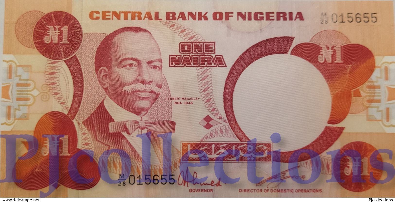 NIGERIA 1 NAIRA 1979/84 PICK 19c UNC - Nigeria