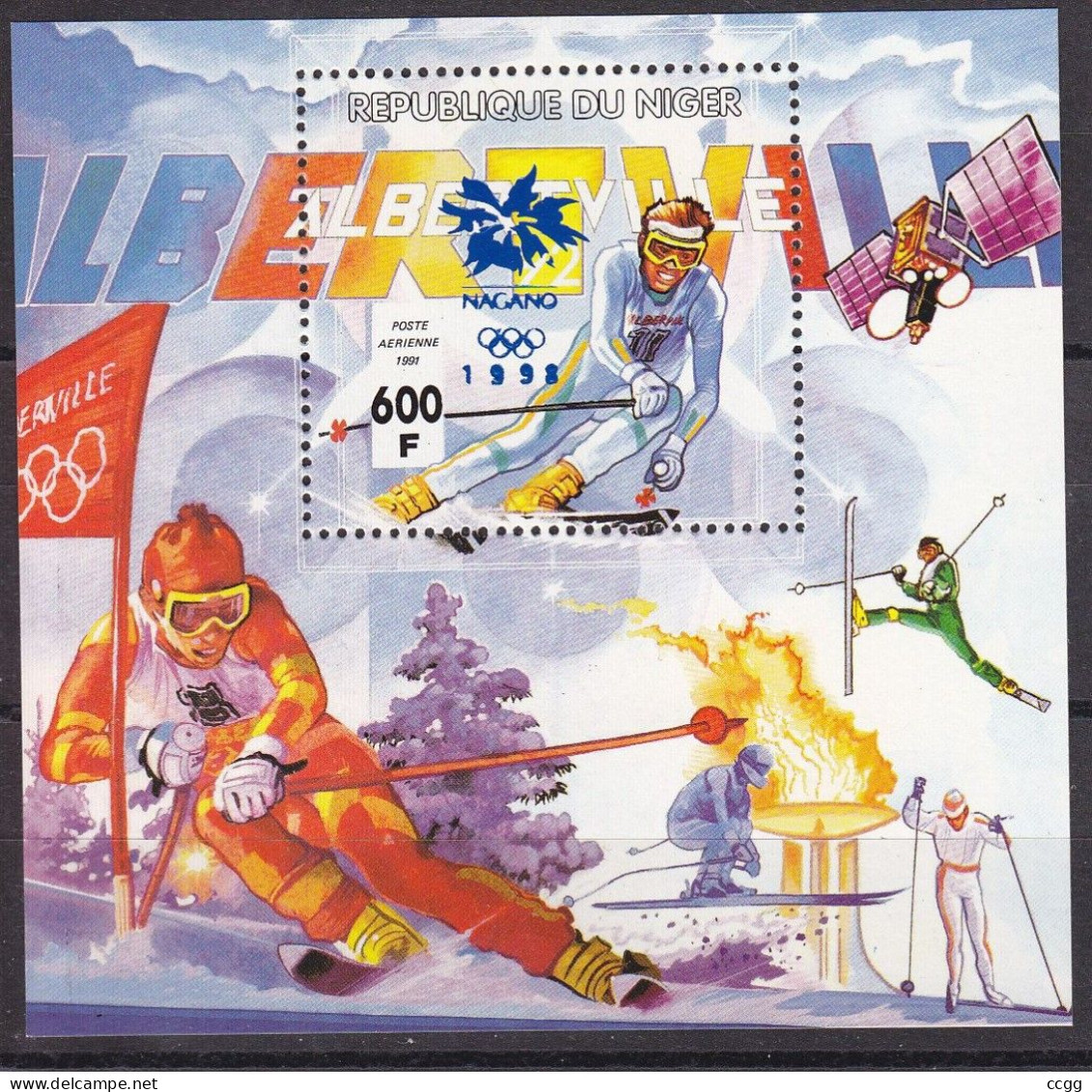 Olympic Games 1998 , Niger - Blok Postfris - Hiver 1998: Nagano