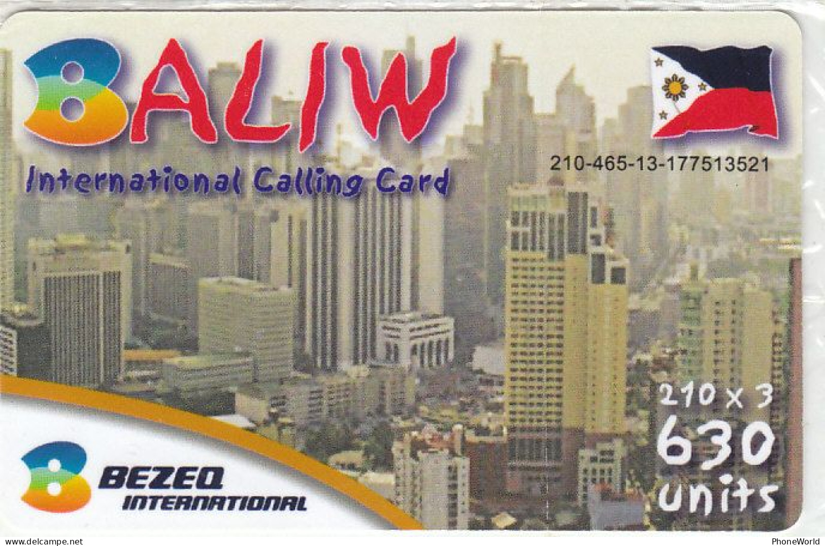 ISRAEL-(BEZ-INTER-031G)-BALIW BIG CARD-(18)-(210×3=630 Units)-(31/12/09) MINT - Israël