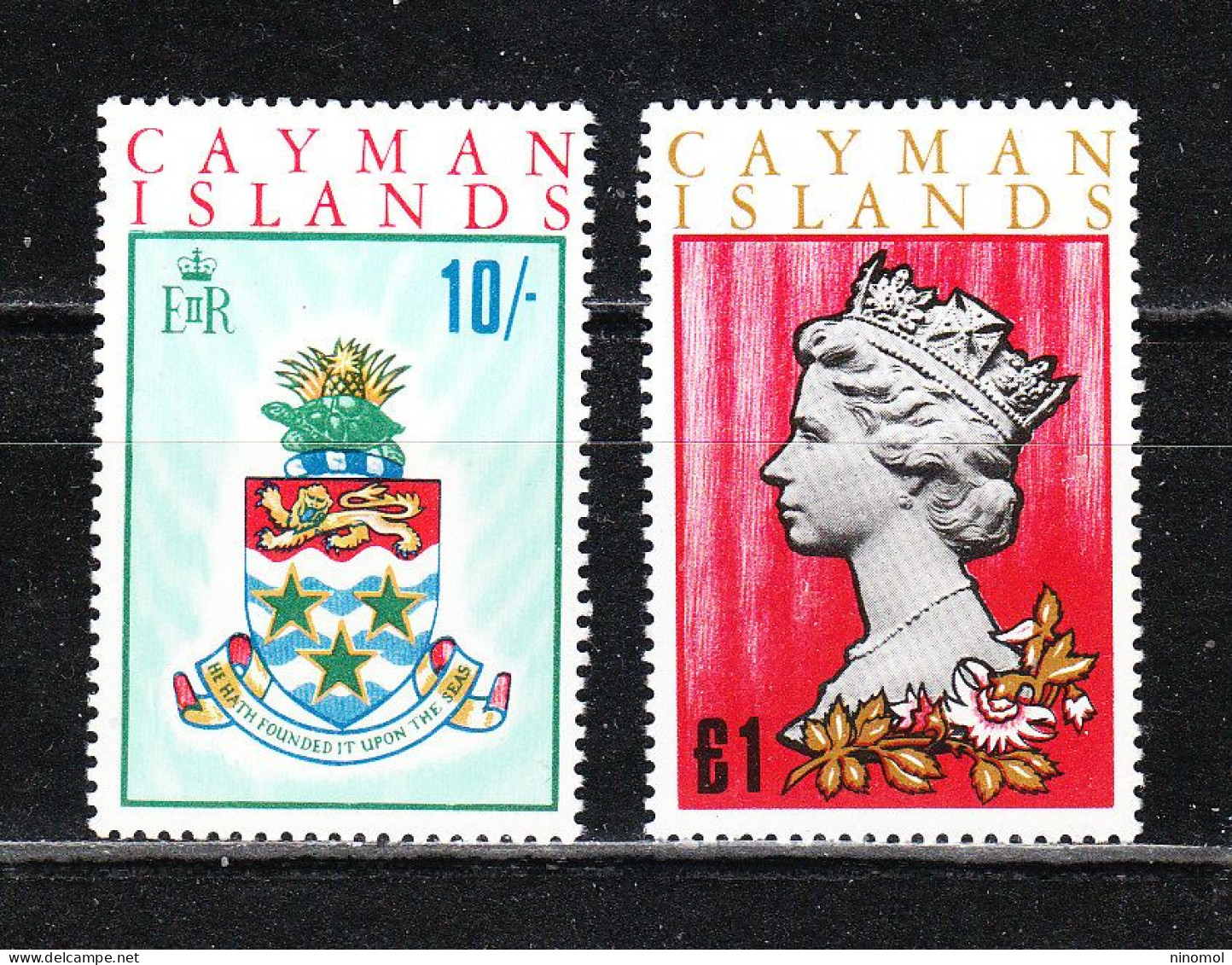 Cayman Island  - 1969. Stemma  E  Regina Elizabeth. Alti Valori Della Serie .Cayman Emblem.High Values Of The Series MNH - Francobolli