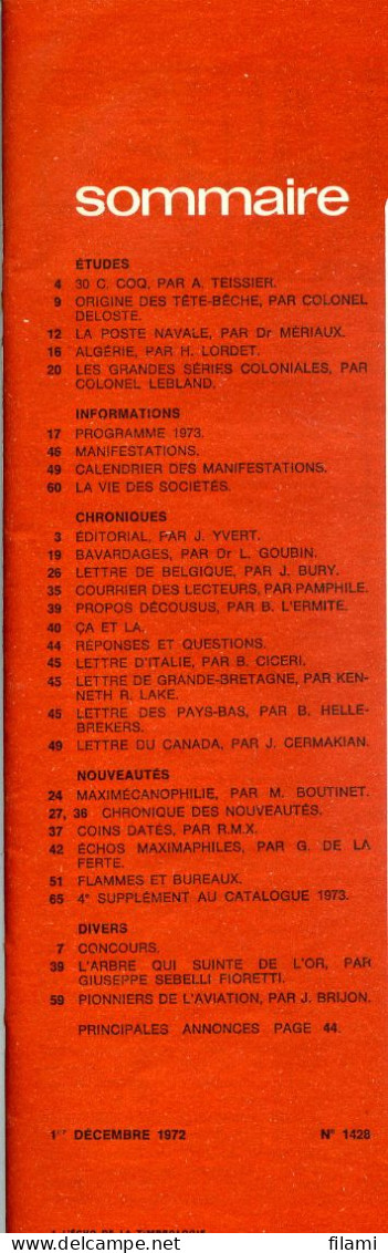 L'écho De La Timbrologie,preobliteré Roulette 1893,Algerie 1959-62,coq 30c,poste Navale, - French (until 1940)