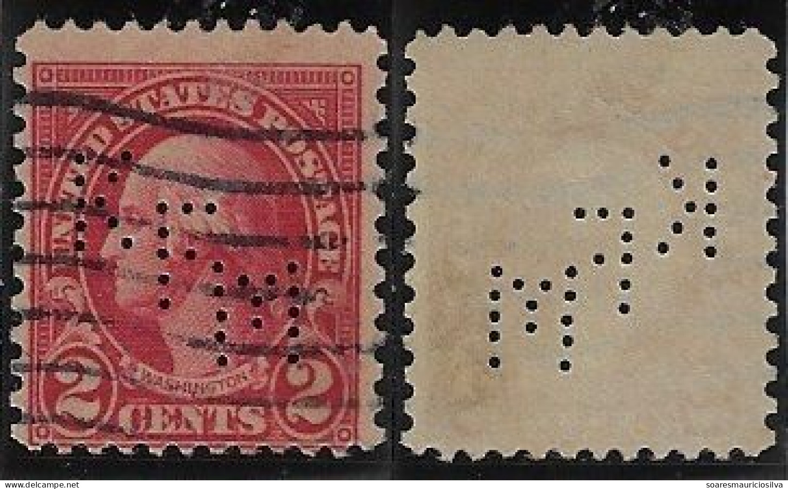 USA United States 1926/1938 Stamp With Perfin KFM By Kansas Flour Mills From Kansas City Lochung Perfore - Perfins