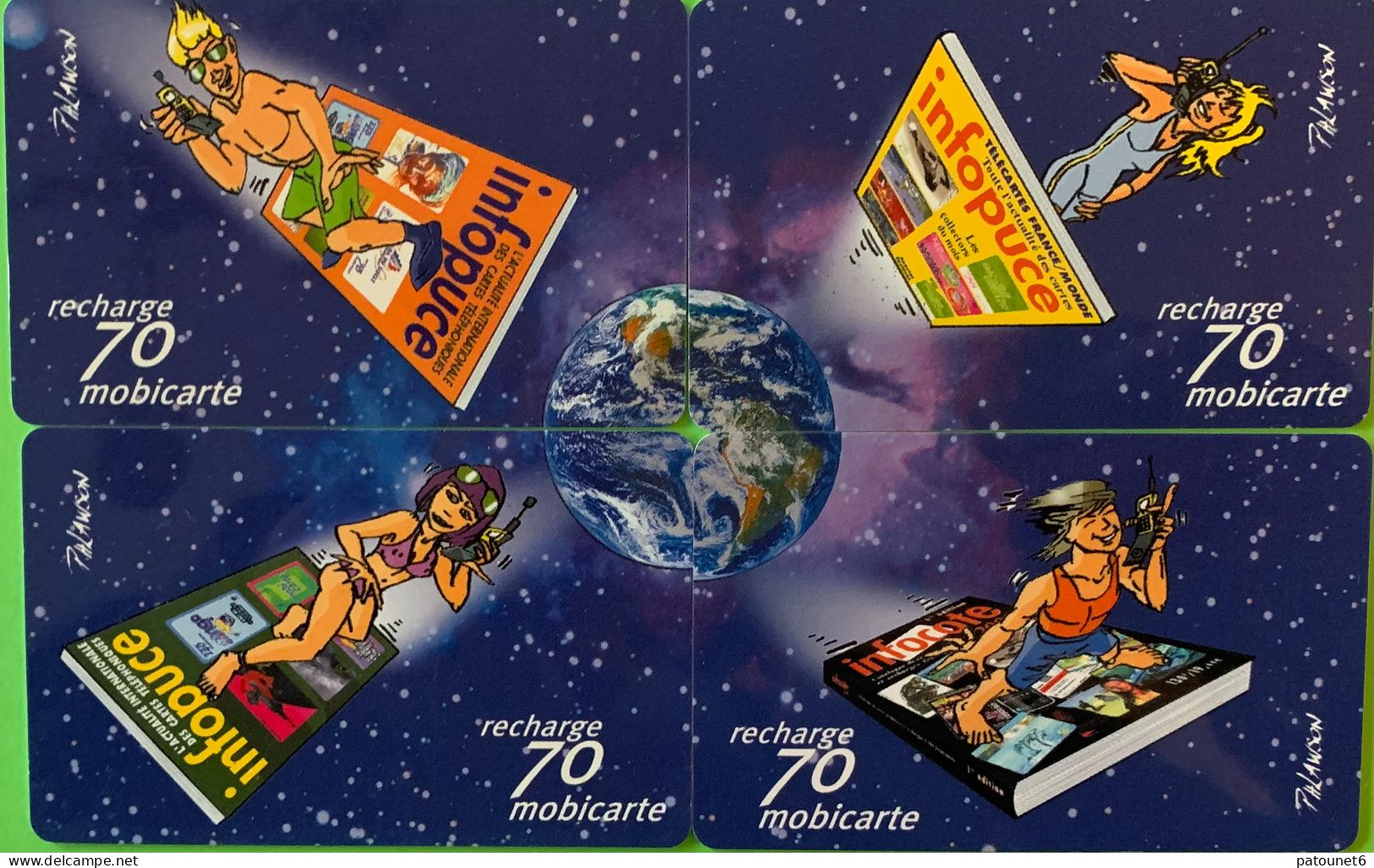 MBC 80, 81, 82 Et  83  -  Bloc 4 Cartes Puzzle 2  -  75 Unités - Mobicartes (recharges)