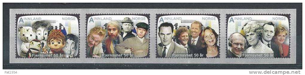 Norvège 2010 N°1669/1672 Neufs** Télévision Adhésifs - Unused Stamps