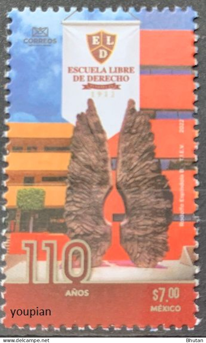 Mexico 2022, 110 Years Of The Free School Of Law, MNH Single Stamp - Mexico