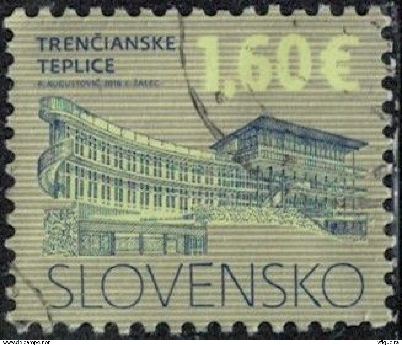 Slovaquie 2016 Oblitéré Used Bâtiments Ville De Trencianske Teplice Y&T SK 683 SU - Used Stamps