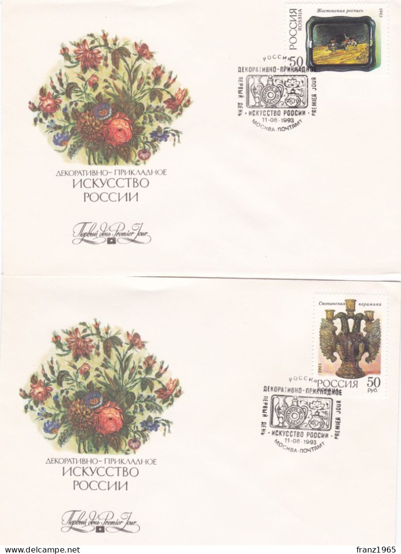 Decorative And Applied Arts Of Russia - 1993 - FDC