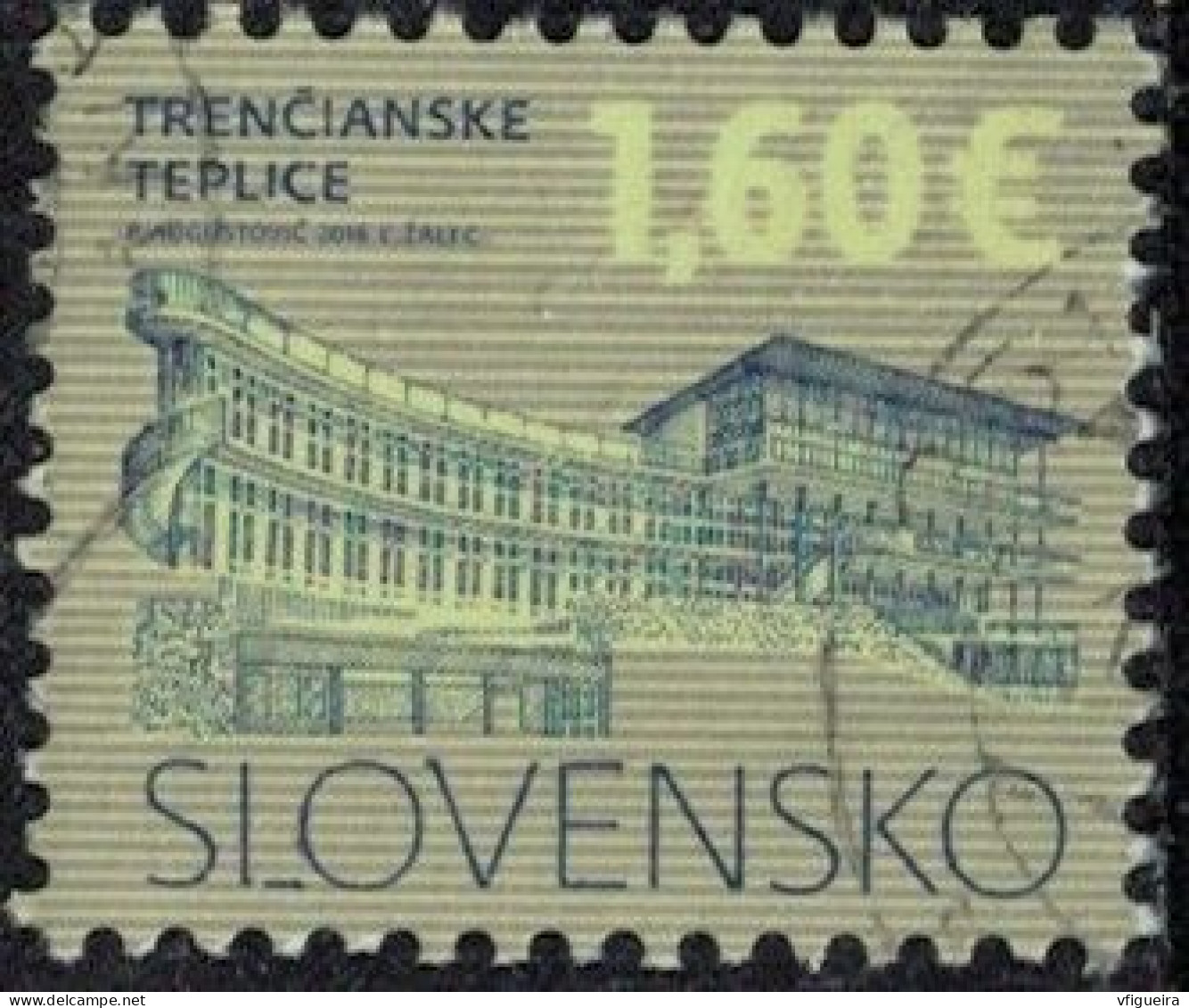 Slovaquie 2016 Oblitéré Used Bâtiments Ville De Trencianske Teplice Y&T SK 683 SU - Used Stamps