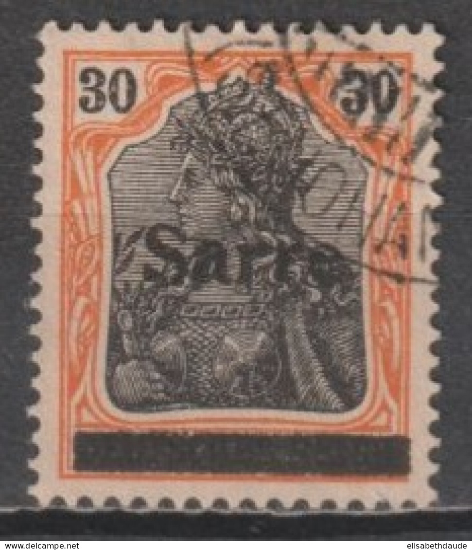 SAAR - 1920 - 1° TIRAGE - YVERT N° 10 OBLITERE  - COTE = 45 EUR. - Used Stamps