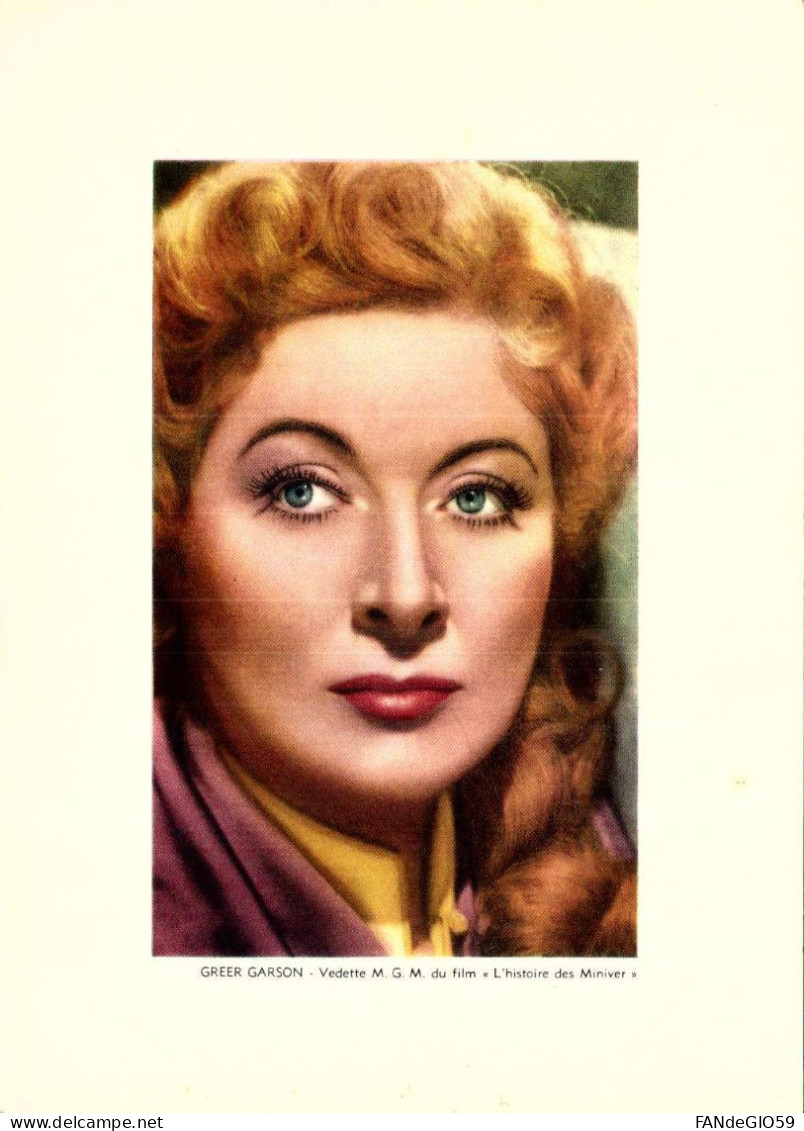 > Célébrités > Artistes GREER  GARSON     /// FORMAT  13 X18 - Künstler