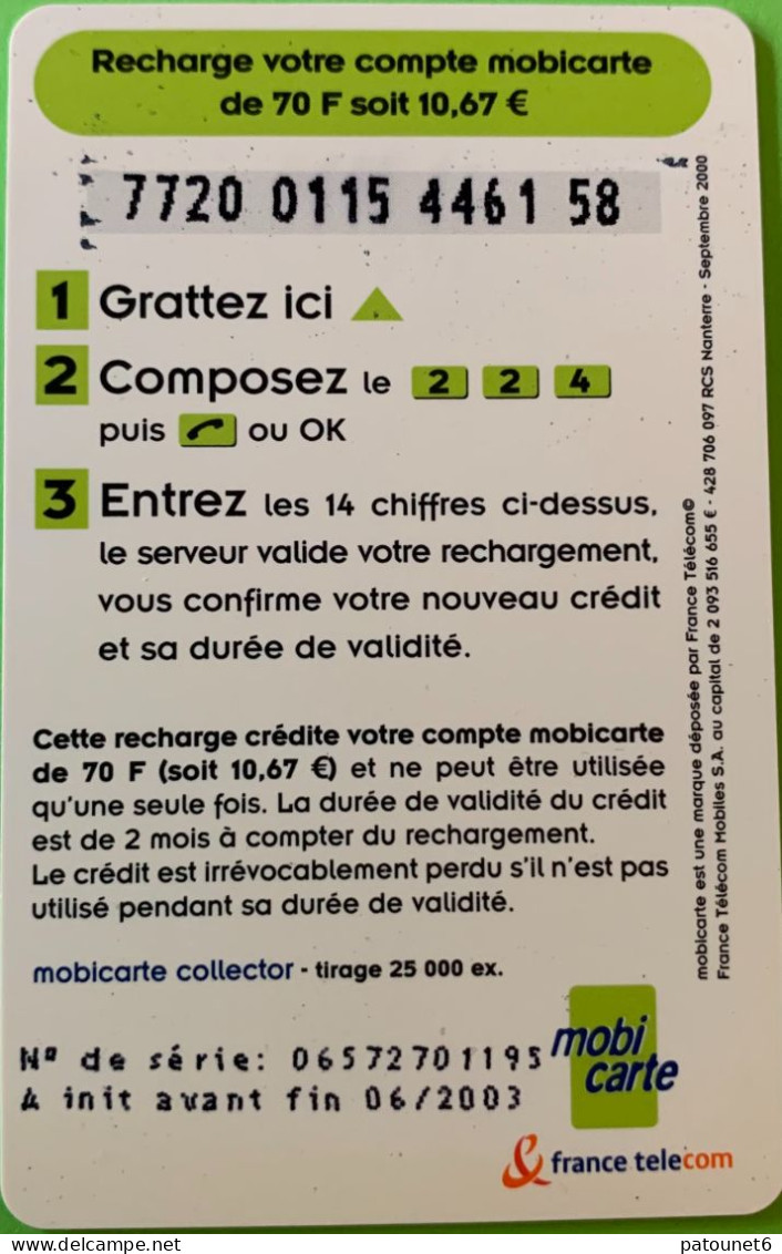 MBC 83 -  Puzzle 2  " Noir  "  -  75 Unités - Cellphone Cards (refills)