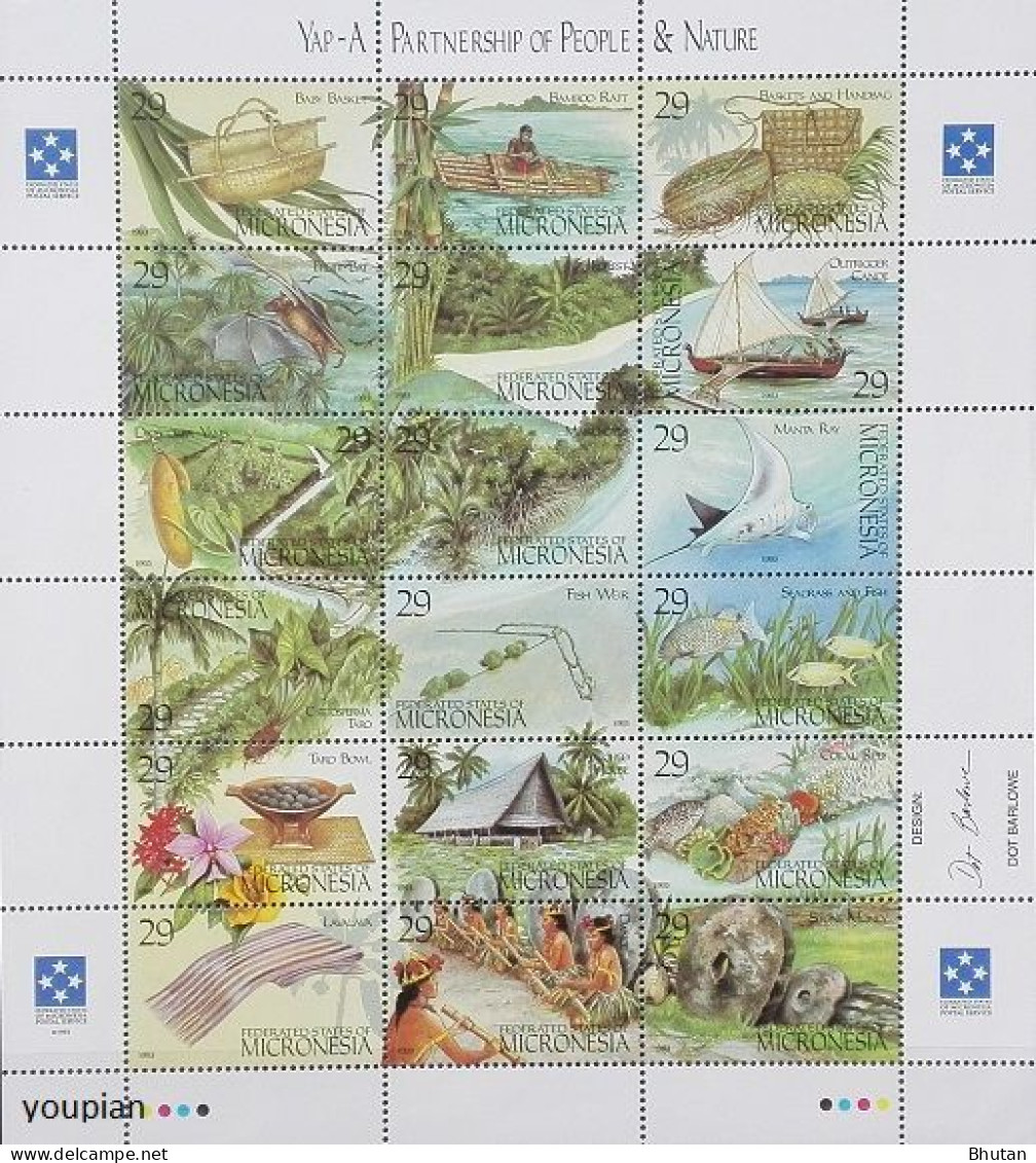 Micronesia 1989, Kosrae, MNH Sheetlet - Micronesia