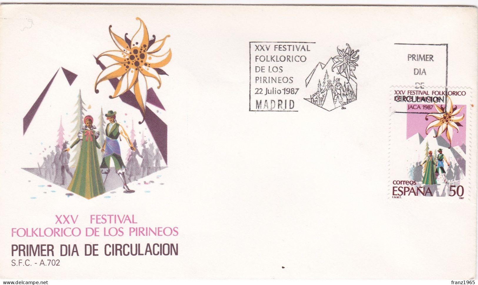 Pyrenean Folklore Festival - 1987 - FDC