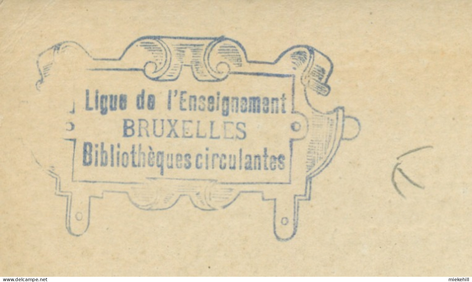 BRUXELLES-LIGUE DE L 'ENSEIGNEMENT-BIBLIOTHEQUE ITINERANTE-ENTIER POSTAL - Enseignement, Ecoles Et Universités