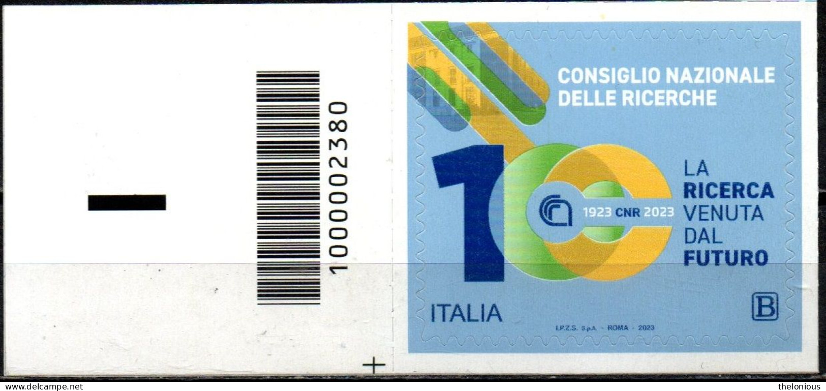 # Italia Repubblica 2023 - Consiglio Nazionale Delle Ricerche - Codice A Barre - Nuovo - Barcodes