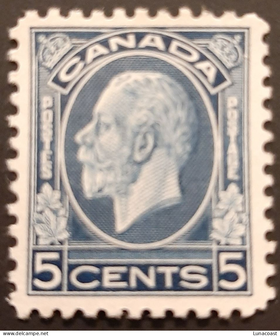 Canada 1932  MNG  Sc 199,    5c Medallion Issue, No Gum - Oblitérés