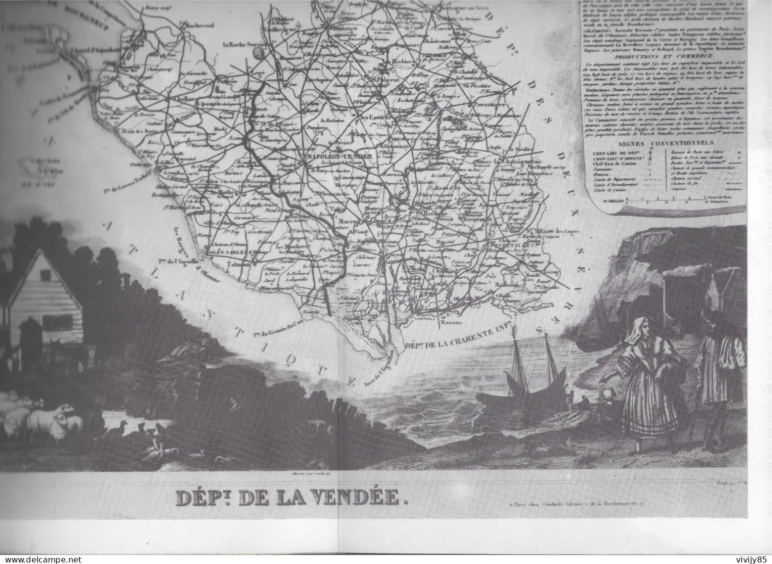 85 - Beau Livre /plaquette Illustré " En VENDEE , La ROCHE SUR YON " - Tirage Limité - Pays De Loire