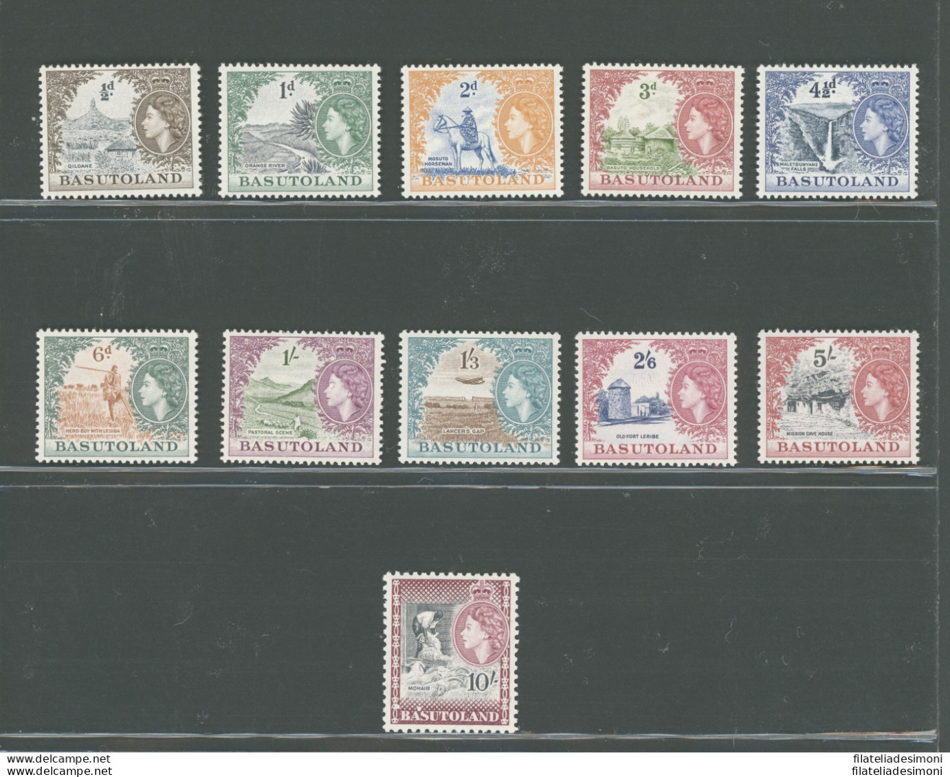 1954 Basutoland - Stanley Gibbons N. 43-53 - Serie Di 11 Valori - MNH** - Autres & Non Classés