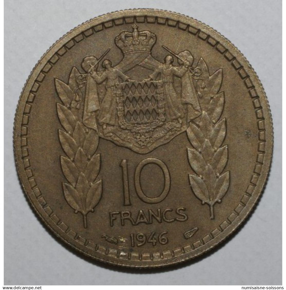 MONACO - KM 123 - 10 FRANCS 1946 - LOUIS II - TTB - 1922-1949 Luigi II